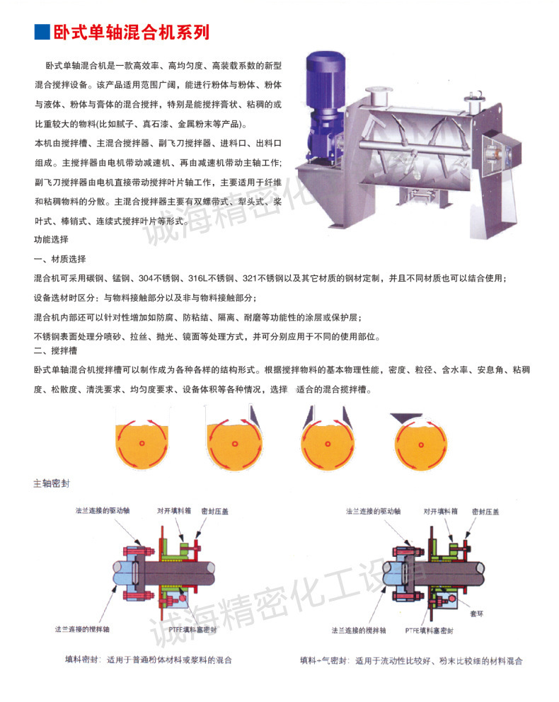 调味料混合机主轴结构展示图